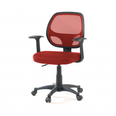 silla de oficina barata rojo one malla brazos fijos 8
