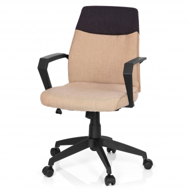 silla de oficina marron respaldo bajo tela brazos fijos 8