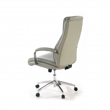 sillon de oficina gris counter piel sintetica brazos tapizados 7