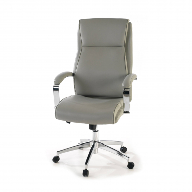 sillon de oficina gris counter piel sintetica brazos tapizados 8