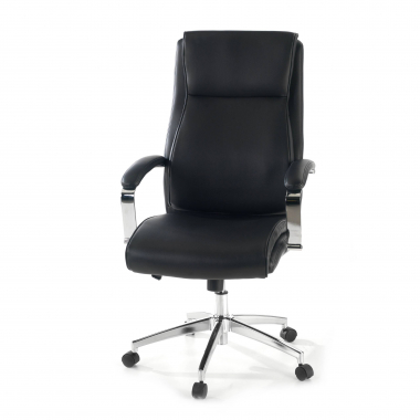 sillon de oficina negro counter piel sintetica brazos tapizados 8