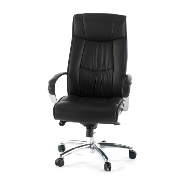 sillon de oficina negro respaldo ato piel natural piel natural brazos tapizados 8