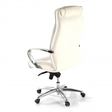sillon de oficina blanco respaldo alto piel sintetica piel sintetica brazos tapizados 7