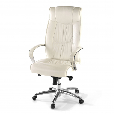 sillon de oficina blanco respaldo alto piel sintetica piel sintetica brazos tapizados 8