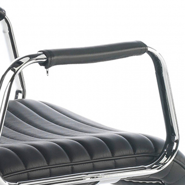sillon de oficina negro ecopiel piel sintetica brazos tapizados reposacabezas 7