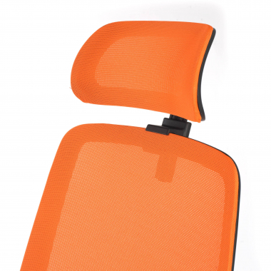 silla de oficina naranja argos malla brazos fijos reposacabezas 8