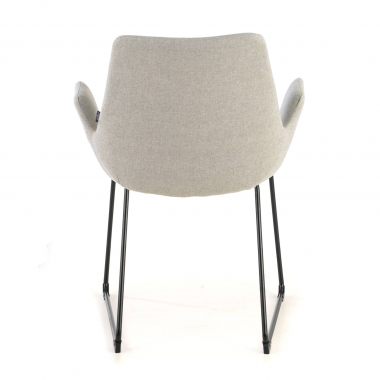 silla confidente gris estructura patin tela brazos fijos 8