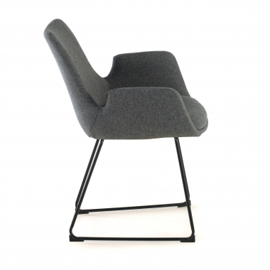 silla confidente antracita estructura patin tela brazos fijos 4