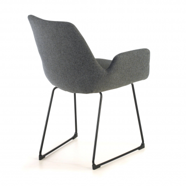 silla confidente antracita estructura patin tela brazos fijos 6