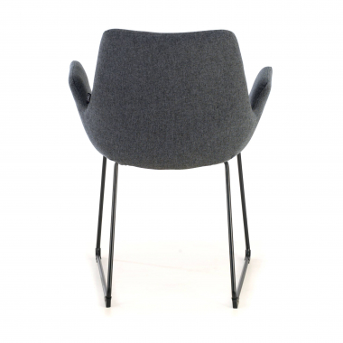 silla confidente antracita estructura patin tela brazos fijos 7