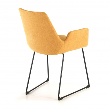 silla confidente amarillo estructura patin tela brazos fijos 7