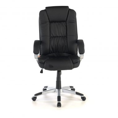 sillon de oficina negro baviera piel sintetica brazos tapizados 3