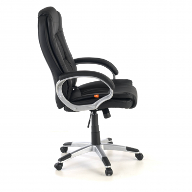 sillon de oficina negro baviera piel sintetica brazos tapizados 7