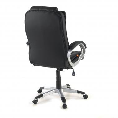 sillon de oficina negro baviera piel sintetica brazos tapizados 8