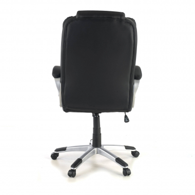 sillon de oficina negro baviera piel sintetica brazos tapizados 9
