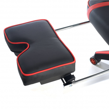 silla gaming rojo logan piel sintetica brazos moviles cojin lumbar y cervical reposacabezas reposapies extensible 10