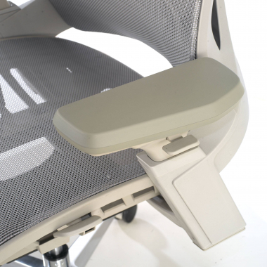 silla ergonomica blanco gris thunder malla brazos regulables 3d soporte lumbar reposacabezas 6