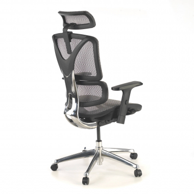 silla ergonomica gris focus malla brazos regulables 3d soporte lumbar 8