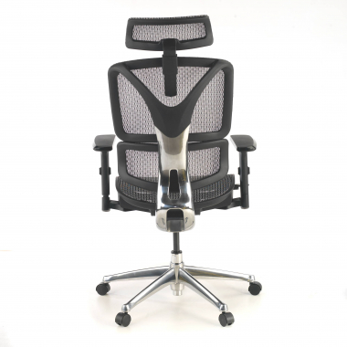 silla ergonomica gris focus malla brazos regulables 3d soporte lumbar 6