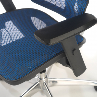 silla ergonomica azul focus malla brazos regulables 3d soporte lumbar 8