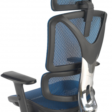 silla ergonomica azul focus malla brazos regulables 3d soporte lumbar 6