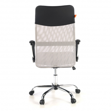 silla de oficina gris nova malla brazos fijos 6