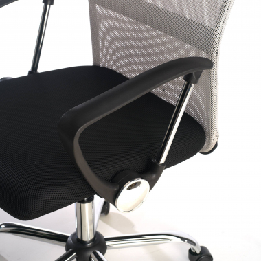 silla de oficina gris nova malla brazos fijos 5