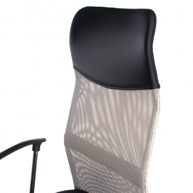 silla de oficina gris nova malla brazos fijos 8