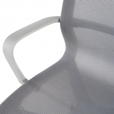 silla oficina de diseno blanco gris estructura negra malla brazos fijos 4