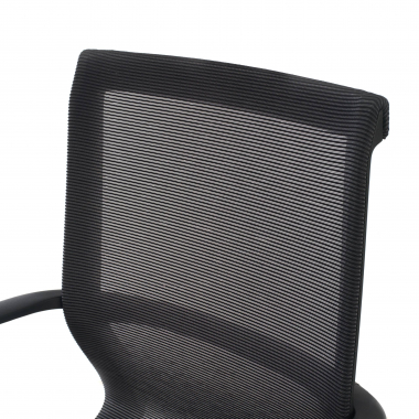 silla de oficina negro estructura blanca malla brazos fijos 6