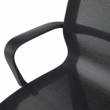 silla de oficina negro estructura blanca malla brazos fijos 8
