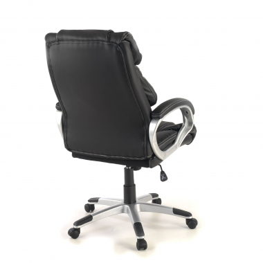 sillon de oficina negro alaska piel sintetica brazos tapizados 8