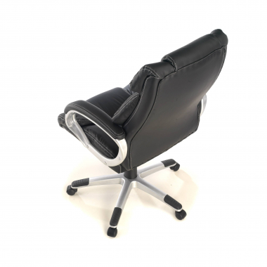 sillon de oficina negro alaska piel sintetica brazos tapizados 10