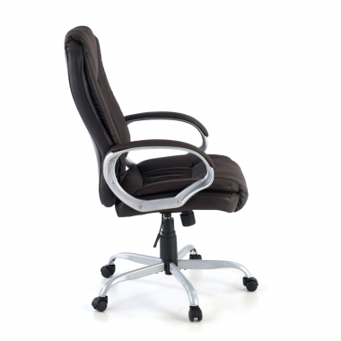 sillon de oficina marron baltimore piel sintetica brazos tapizados 7
