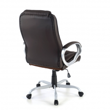 sillon de oficina marron baltimore piel sintetica brazos tapizados 8