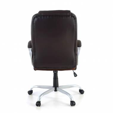 sillon de oficina marron baltimore piel sintetica brazos tapizados 9