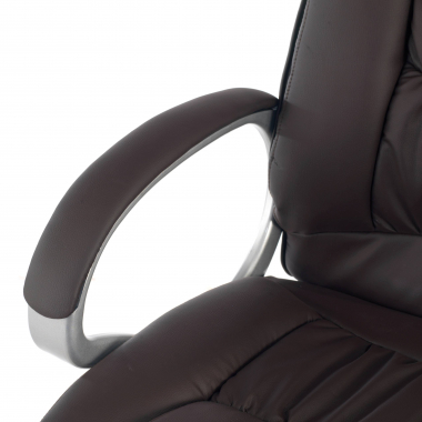 sillon de oficina marron baltimore piel sintetica brazos tapizados 5