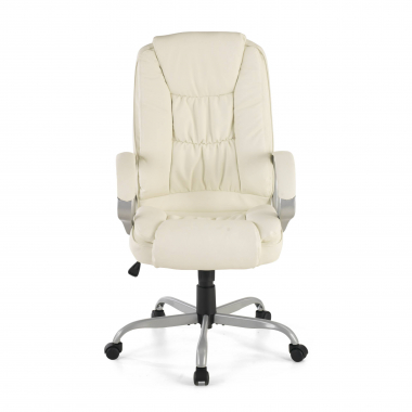 sillon de oficina blanco baltimore piel sintetica brazos tapizados 3