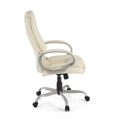 sillon de oficina blanco baltimore piel sintetica brazos tapizados 5