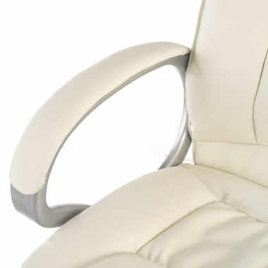 sillon de oficina blanco baltimore piel sintetica brazos tapizados 4