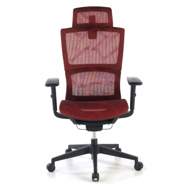 silla ergonomica rojo winter malla brazos regulables 3d doble soporte lumbar reposacabezas 4