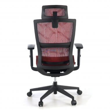 silla ergonomica rojo winter malla brazos regulables 3d doble soporte lumbar reposacabezas 6