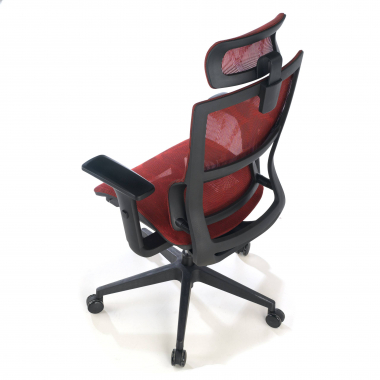 silla ergonomica rojo winter malla brazos regulables 3d doble soporte lumbar reposacabezas 9