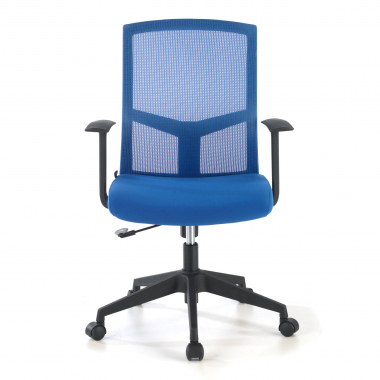 silla giratoria azul silla de escritorio malla brazos fijos soporte lumbar 3