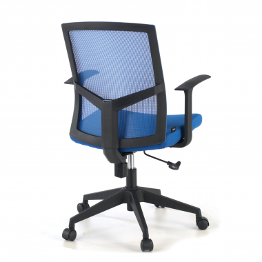silla giratoria azul silla de escritorio malla brazos fijos soporte lumbar 7