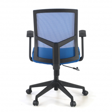silla giratoria azul silla de escritorio malla brazos fijos soporte lumbar 6