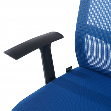 silla giratoria azul silla de escritorio malla brazos fijos soporte lumbar 5