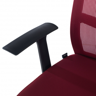 silla giratoria rojo silla de escritorio malla brazos fijos soporte lumbar 7