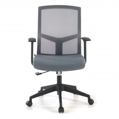 silla giratoria gris silla de escritorio malla brazos fijos soporte lumbar 9