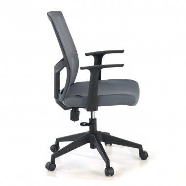 silla giratoria gris silla de escritorio malla brazos fijos soporte lumbar 3